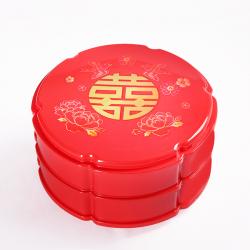 二層花型旋轉糖果盒