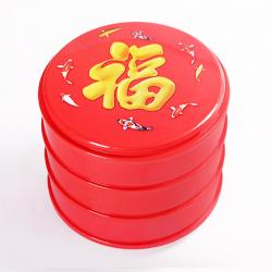 三層圓型旋轉糖果盒