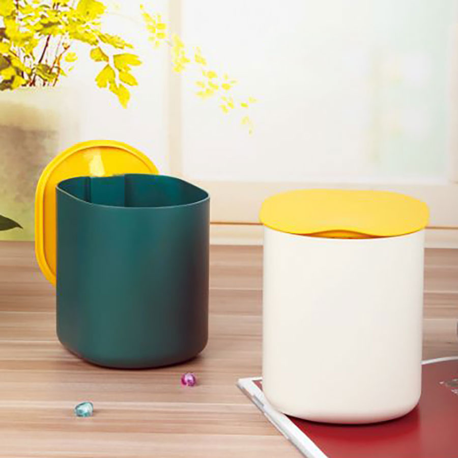 簡(jiǎn)約滑蓋垃圾桶